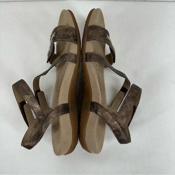 Aetrex Women's 40 (9-9.5) Gabby Bronze Adjustable Sandals - Picture 7 of 17
